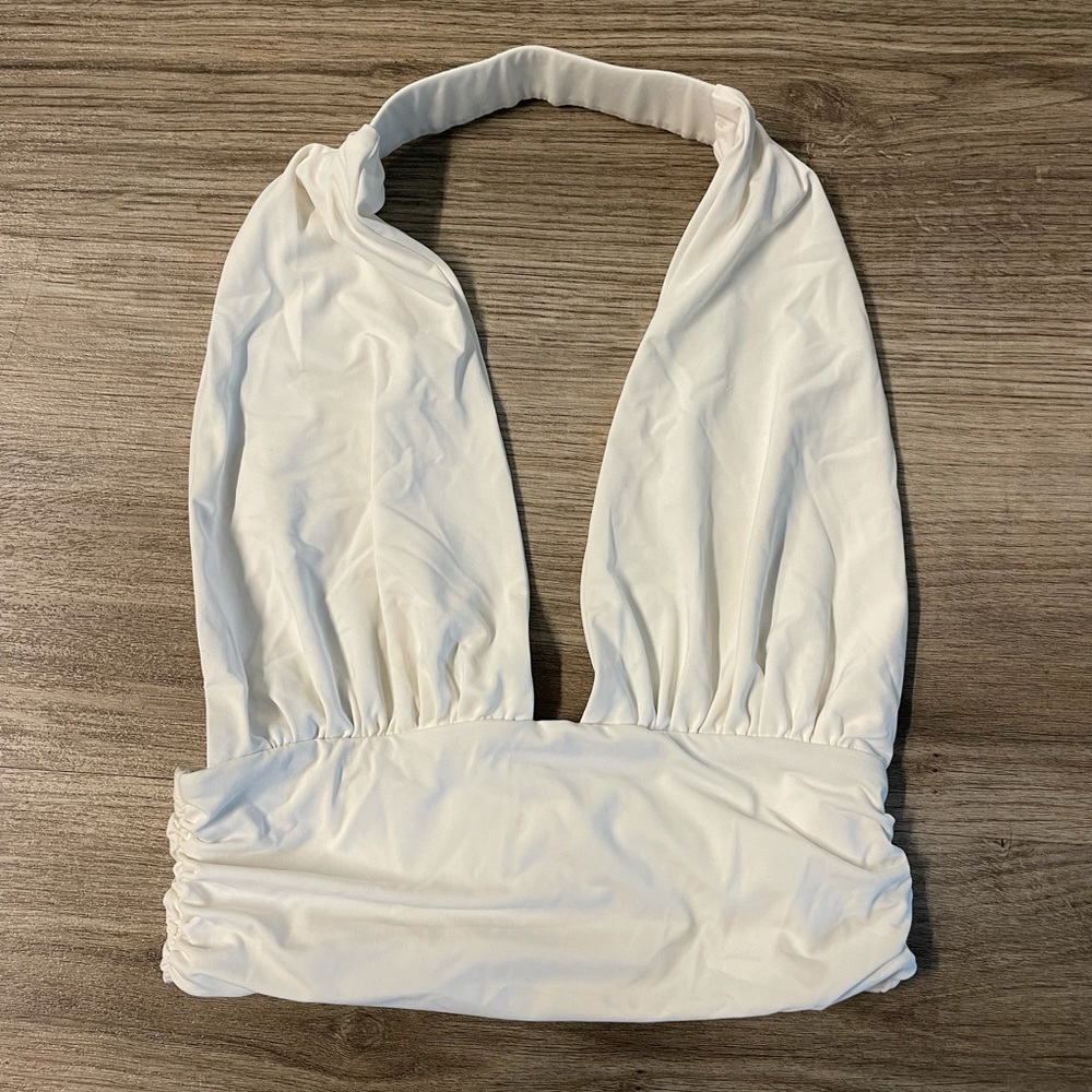 Princess Polly White Halter Top